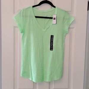 Lime Green Gap Classic V neck Easy Tee - VNeck - S